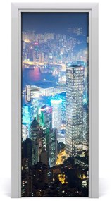 Fototapeta samoprzylepna na drzwi Hong kong nocą