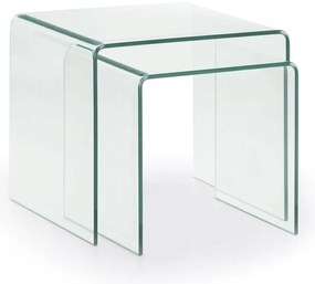Szklane stoliki zestaw 3 szt. 50x50 cm Burano – Kave Home