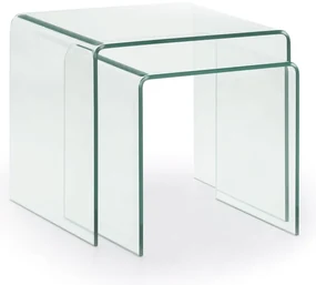 Szklane stoliki zestaw 3 szt. 50x50 cm Burano – Kave Home