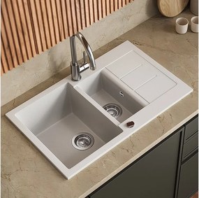 Zlewozmywak biały 80x50x20 seattle