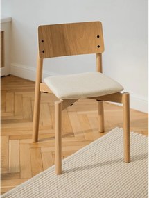 Krzesło sztaplowane w dekorze dębu w naturalnym kolorze Wem – noo.ma