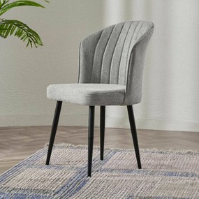 Zestaw krzeseł do jadalni Rubi 2 Grey and Black, 4szt.