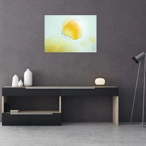 Obraz - Żółty motyl (70x50 cm)