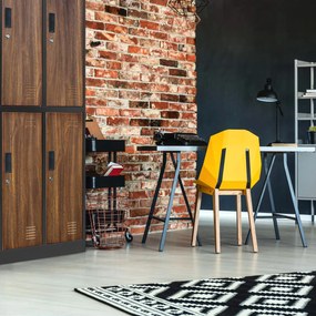 Szafa socjalna 6-drzwiowa IGOR, 900 x 1850 x 450 mm, Eco Design: antracytowa/ orzech