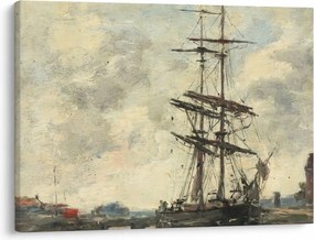 Obraz - Eugène Boudin, Ship on the Touques, reprodukcje (70x50 cm)