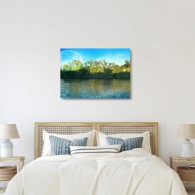Obraz na szkle - jezioro (70x50 cm)