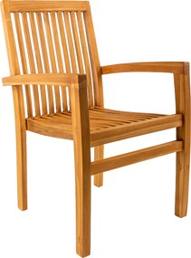 Doppler TAMAN 9 FSC - ogrodowe sztaplowane krzesło teakowe - Towar rozpakowany (N518)