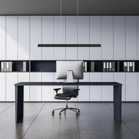 Czarna lampa wisząca LED 96cm z metalu W96LED-4K-SCHWARZ wymienny LED