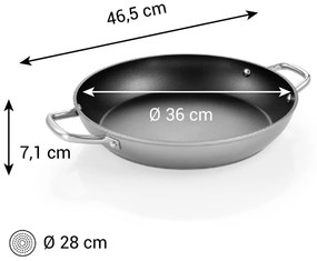 Patelnia aluminiowa z powłoką nieprzywierającą ø 36 cm GrandChef+ – Tescoma