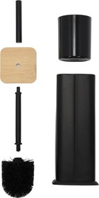 Szczotka WC ZETRU, z bambusowym wieczkiem