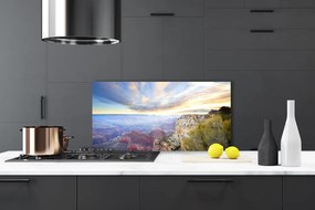 Panel Szklany do Kuchni Surowy Pejzaż Skalistego Brzegu