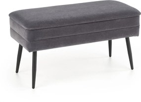 Ławka VELVA VELVET ciemnozielona z pojemnikiem