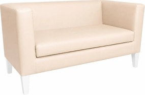 Sofa Monaco : Kolor nogi - Biała, Kolor tkaniny - EKO-SKÓRA - 18D, Typ tkaniny - Eko-skóra , Wysokość nogi - 20 cm