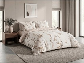 PrzytulneMieszkanie.pl PrzytulneMieszkanie.pl Pościel z mikroflanelu z mikrofibry BOTANIQUE beżowo-różowa Rozmiar pościeli: 70 x 90 cm | 140 x 200 cm