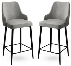 Zestaw krzeseł barowych Enox Grey, 2 szt.