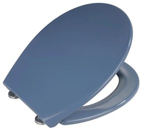 WENKO 22403100-WC deska WC SAMOS 44,5x37,5 cm niebieska/srebrna