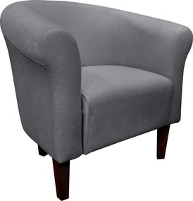Fotel Milo tkanina Mikrofaza stylowy fotel do salonu i sypialni : Kolor nogi - Venge, Kolor tkaniny - 17 MIKROFAZA, Wysokość nogi - 20 cm