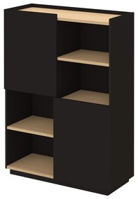 Czarny matowy regał 100x147 cm Nina – TemaHome