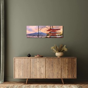 Obraz - Fuji (z zegarem) (90x30 cm)
