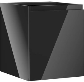 Mexen Orio szafka łazienkowa podumywalkowa 40 cm, 1 drzwi, czarna połysk - 91A11-04047-1-BF70