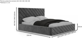 Łóżko sypialniane PINKI II SLIM - 200x200