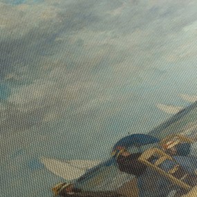 Obraz - Eugène Boudin, Beach  at Trouville, reprodukcje (125x70 cm)
