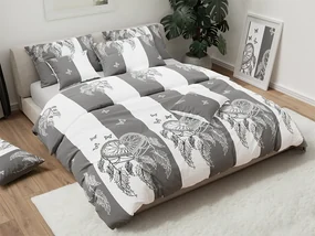PrzytulneMieszkanie.pl PrzytulneMieszkanie.pl Bawełniana pościel TIRSO BLEND szaro-biała Rozmiar pościeli: 70 x 90 cm | 140 x 200 cm