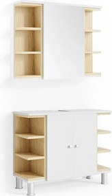 Zestaw mebli łazienkowych biały 79.6x32x64 aquis