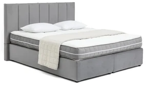 Szare łóżko kontynentalne 180x200 cm Olia Bold Line – Bonami Selection