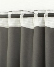 Zasłona BASIC na taśmie marszczącej 140x280cm ciemnoszary 1 szt.