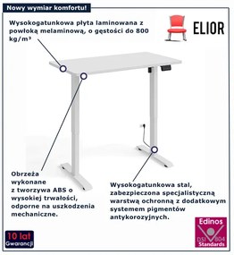 Białe biurko elektrycznie regulowane B0-L35