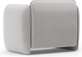 Jasnoszary aksamitny fotel Georgia – Micadoni