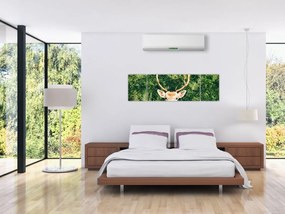 Obraz - szczegół głowy jelenia (170x50 cm)
