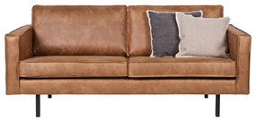 Brązowa sofa z obiciem ze skóry z recyklingu BePureHome Rodeo, 190 cm