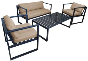Zestaw mebli ogrodowych sofa + 2 fotele + stolik Oxford beż