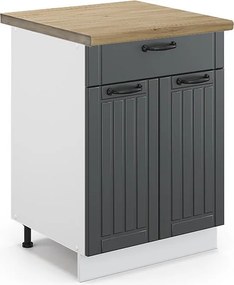 Szafka dolna do kuchni antracytowy domek wiejski 60x60x82 fame-line