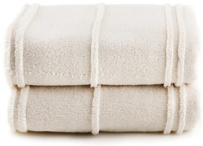 Kremowe ręczniki frotte zestaw 2 szt. 50x90 cm Arden – Foutastic