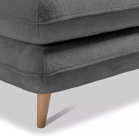 Narożnik MONTE Prawostronny z funkcją spania, pojemnikiem i poduszkami, Sorriso 04 Szary WERSAL