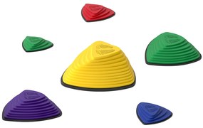 AIYAPLAY Zestaw 6 kamieni, antypоślizgowy design, do użytku wewnętrznego i zewnętrznego, łatwe do układania, kolorowe