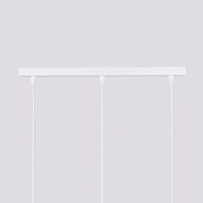 Lampa wisząca KARBON 3L biała ryflowana SOLLUX  LIGHTING