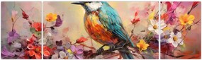 Obraz - Malowanie ptaka (170x50 cm)