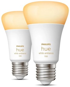 Inteligentne żarówki LED z gwintem E27, 11 W zestaw 2 szt. White ambiance – Philips Hue