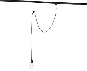 Lampa wisząca ciemny brąz do systemu szynowego jednofazowego - Iconic Cavalux Nowoczesny Oswietlenie wewnetrzne