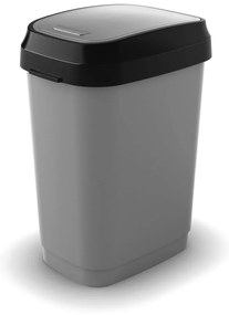 Szary kosz na śmieci 25 l Dual Swing Bin M – KIS