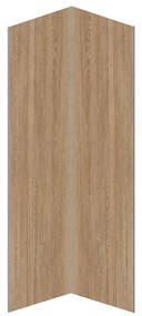 Zestaw 2 paneli ściennych aluminiowych pod prysznic z efektem drewna z profilami - 2 x szer. 90 x wys. 210 cm - ENEKO