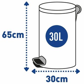 Alda Pojemnik na pedały Freedom Fresh 30 l, stalnierdzewna, 30 l