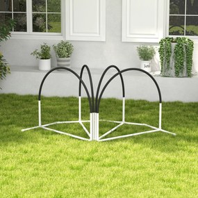 PawHut Zestaw agility dla psów Zestaw treningowy dla psów, 4 elementy, 89 x 69 x 99 cm, Biały+Czarny