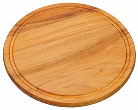 Kesper 85444 Deska do serwowania z drewnabukowego, średnica 30 cm