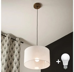 Brilagi - LED Lampa wisząca ANTHONY 1xE27/60W/230V dąb orzech/biała