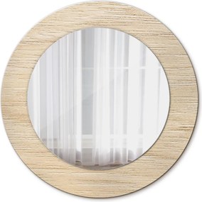 Lustro dekoracyjne okrągłe Jasne drewno